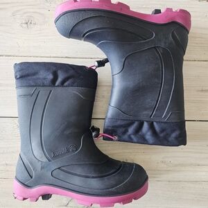 Kamik Black and Pink All-Weather Boots